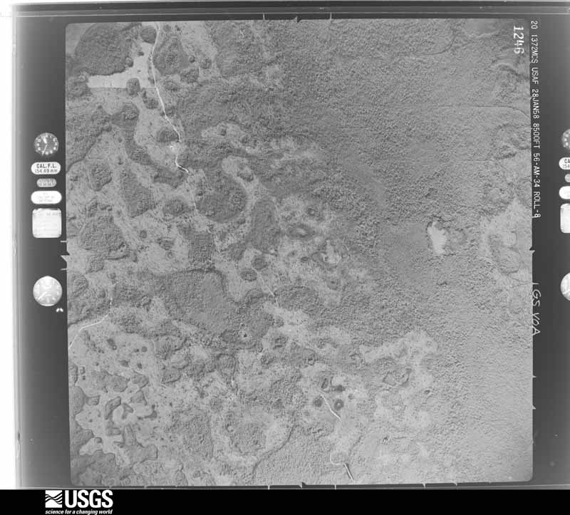 U.S. Geological Survey aerial photograph, 1958-01-28, scale 1:17000