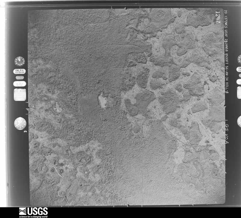 U.S. Geological Survey aerial photograph, 1958-01-28, scale 1:17000