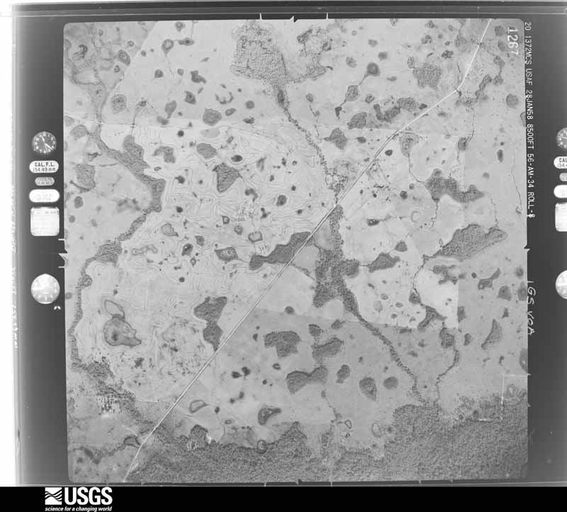 U.S. Geological Survey aerial photograph, 1958-01-28, scale 1:17000