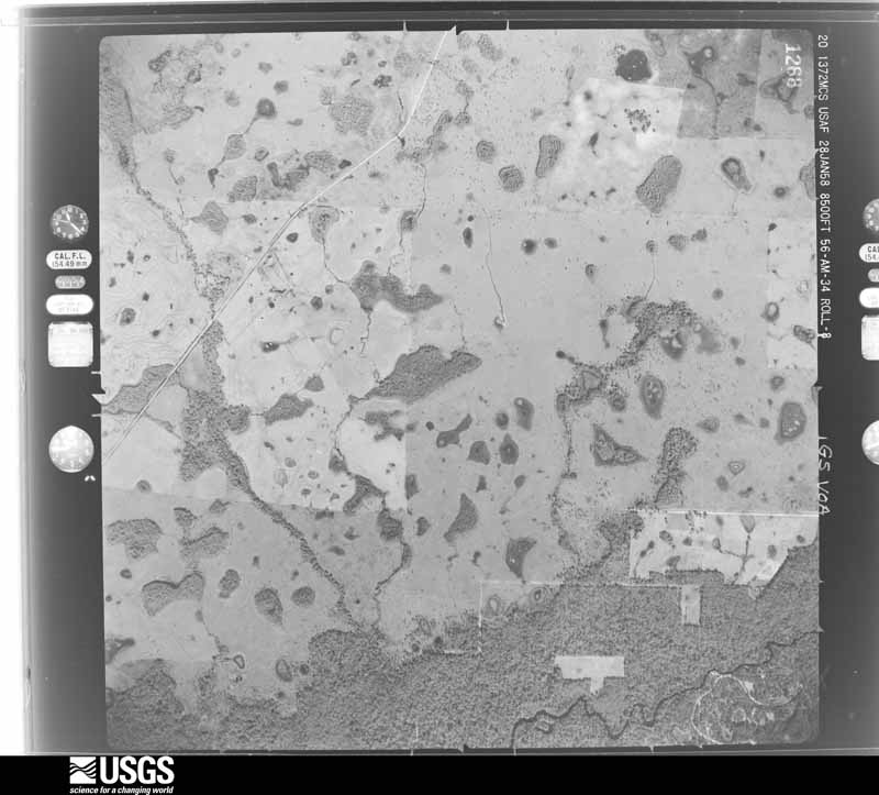U.S. Geological Survey aerial photograph, 1958-01-28, scale 1:17000
