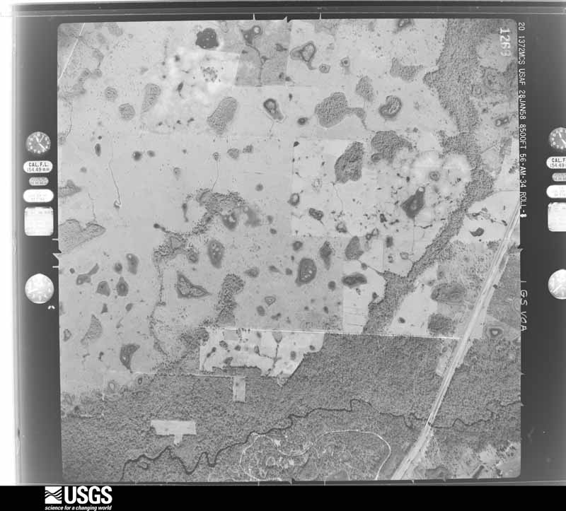 U.S. Geological Survey aerial photograph, 1958-01-28, scale 1:17000