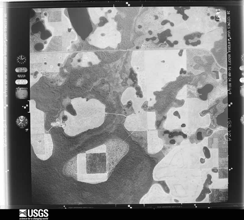 U.S. Geological Survey aerial photograph, 1958-02-14, scale 1:17000