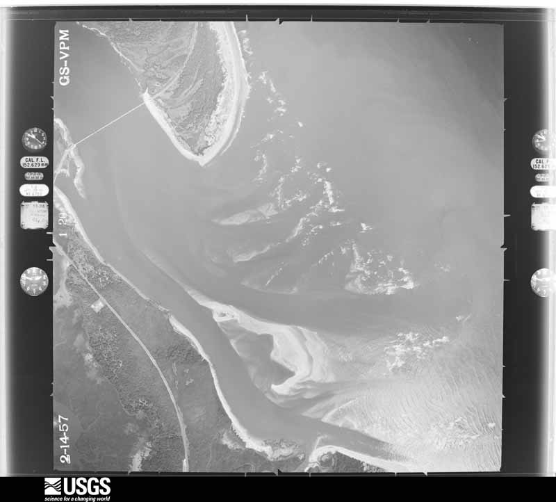 U.S. Geological Survey aerial photograph, 1957-02-14, scale 1:24000
