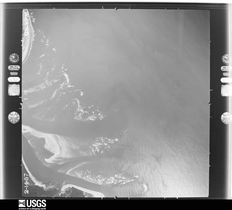 U.S. Geological Survey aerial photograph, 1957-02-14, scale 1:24000