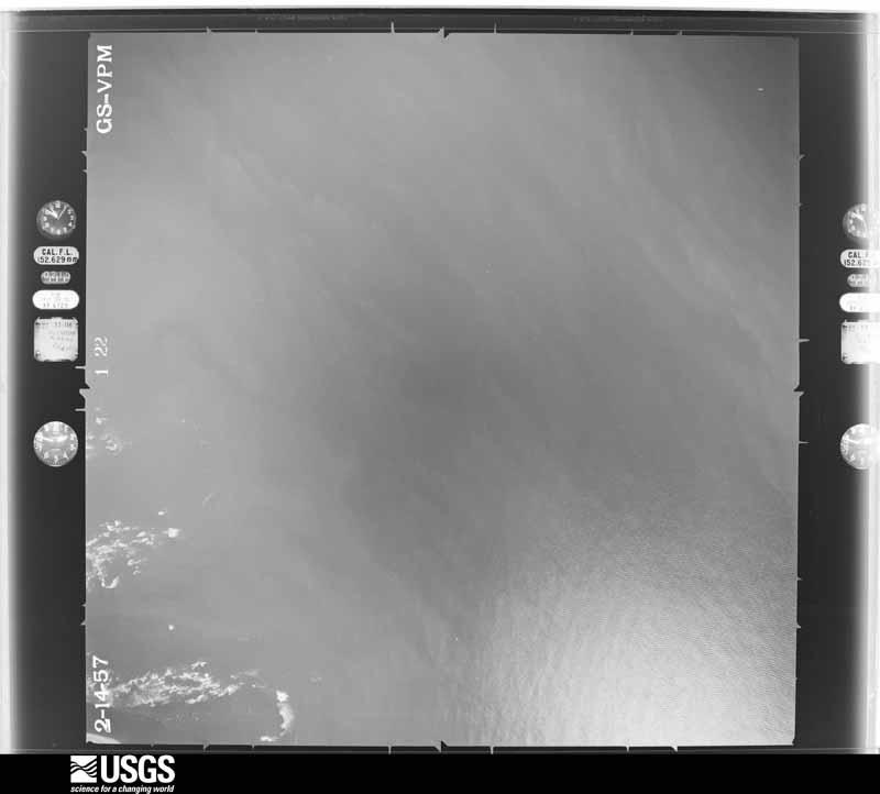 U.S. Geological Survey aerial photograph, 1957-02-14, scale 1:24000