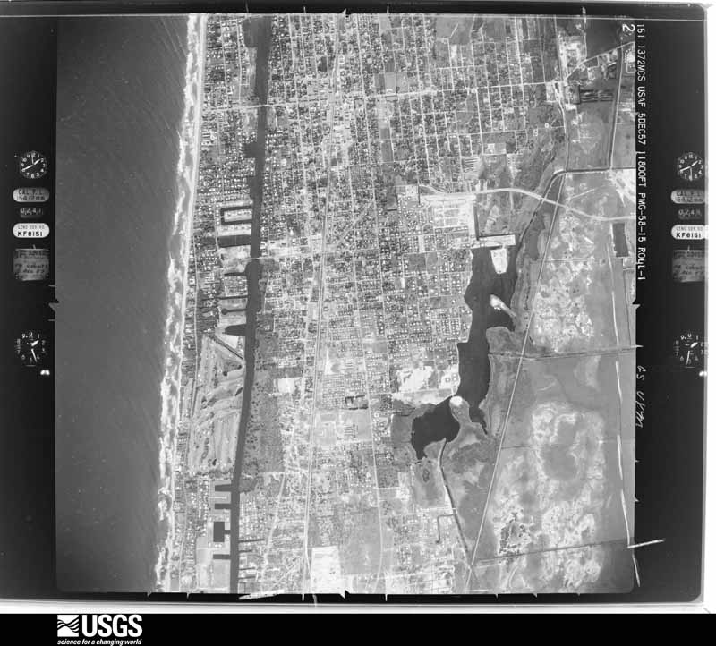 U.S. Geological Survey aerial photograph, 1957-12-05, scale 1:23600