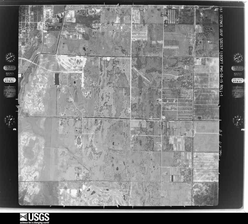 U.S. Geological Survey aerial photograph, 1957-12-05, scale 1:23600