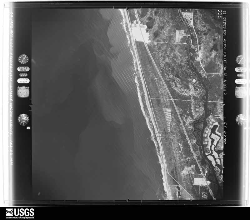 U.S. Geological Survey aerial photograph, 1958-02-04, scale 1:23600