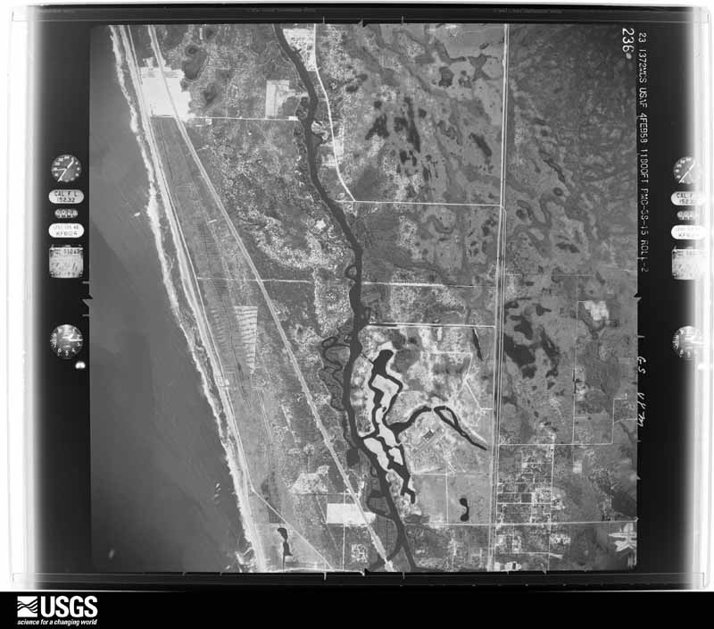 U.S. Geological Survey aerial photograph, 1958-02-04, scale 1:23600
