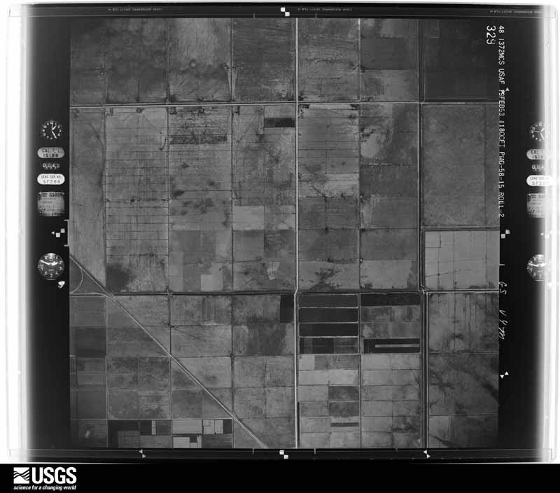 U.S. Geological Survey aerial photograph, 1958-02-19, scale 1:23600