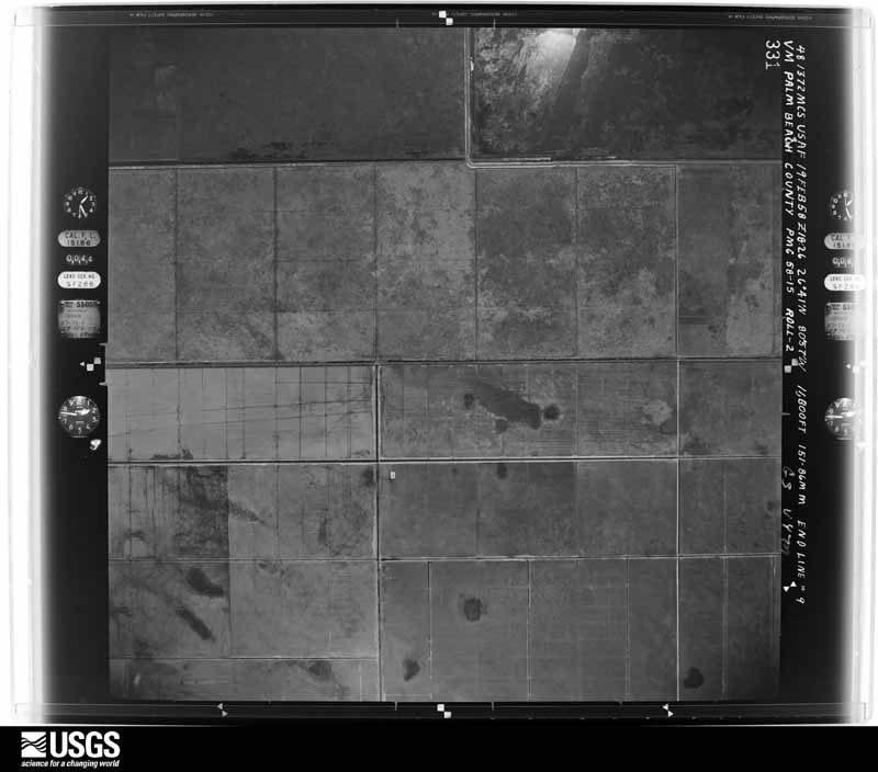 U.S. Geological Survey aerial photograph, 1958-02-19, scale 1:23600