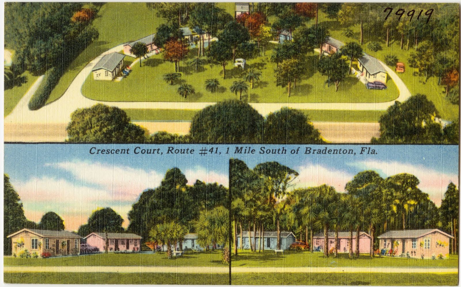 Crescent Court, Route #41, 1 mile south of Bradenton, Fla., Boston Public Library - undated