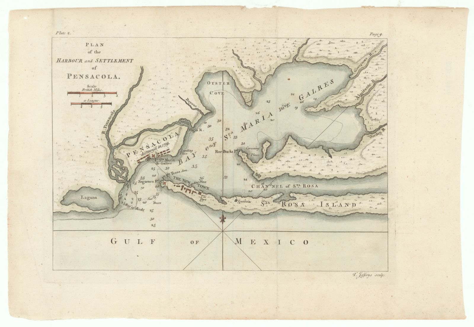 Plan of the harbour and settlement of Pensacola, MacLean Collection Map Library - undated