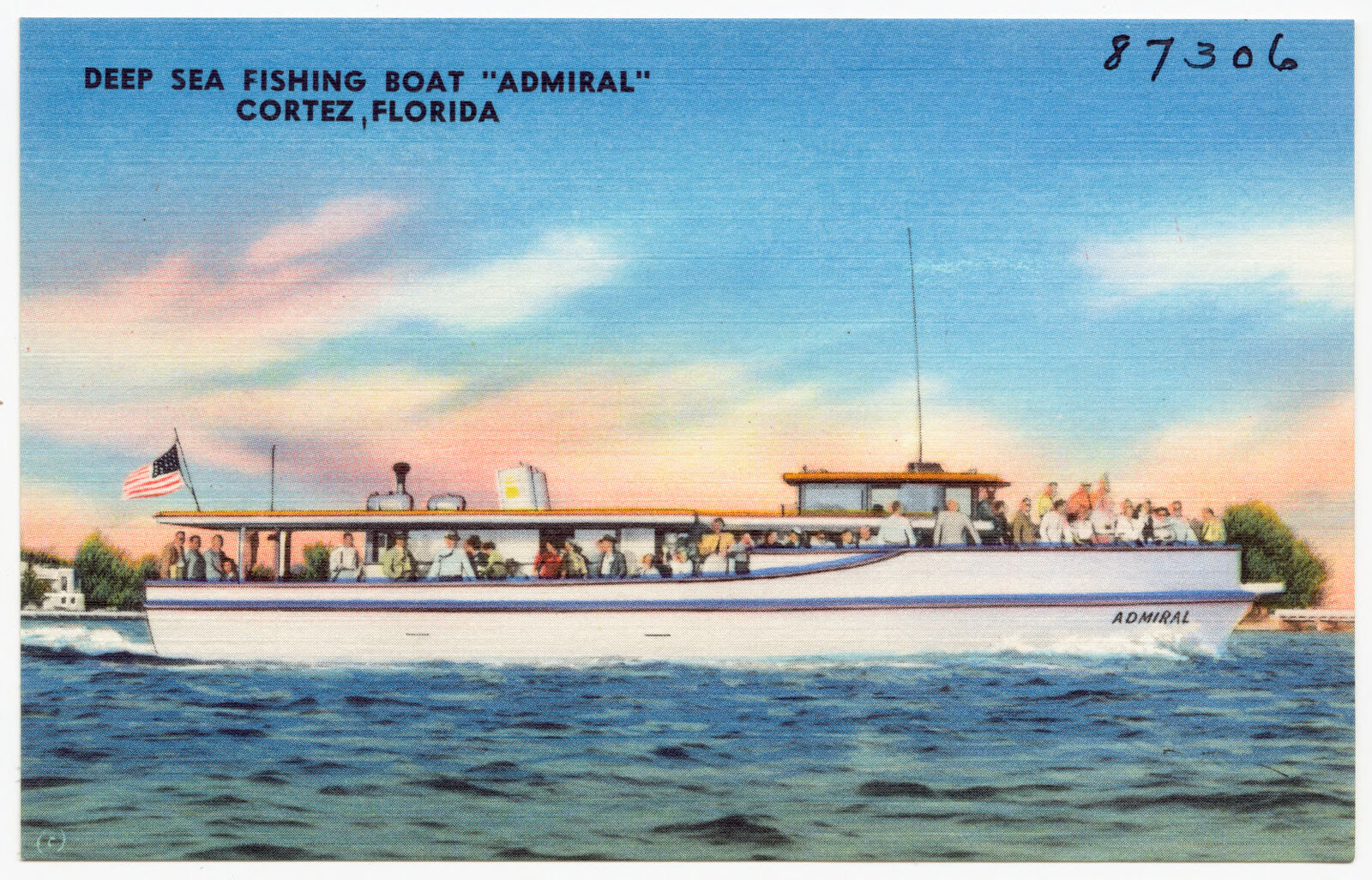 Deep sea dishing boat "Admiral" Cortez, Florida, Boston Public Library - undated