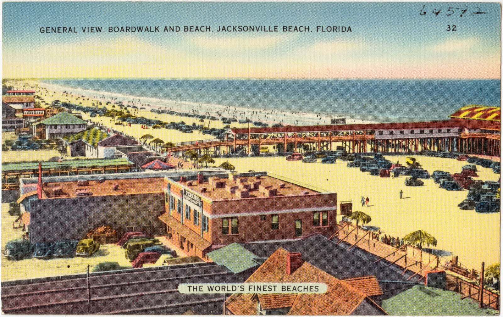 General view, boardwalk and beach, Jacksonville Beach, Florida, Boston Public Library - undated