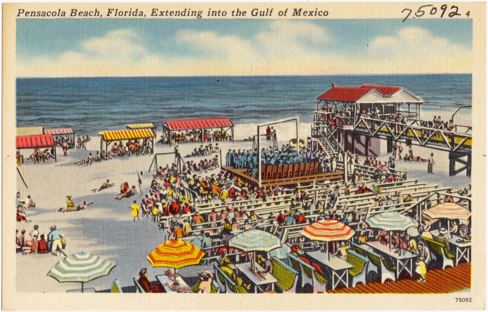 Pensacola Beach, Florida, extending into the Gulf of Mexico, Boston Public Library - undated
