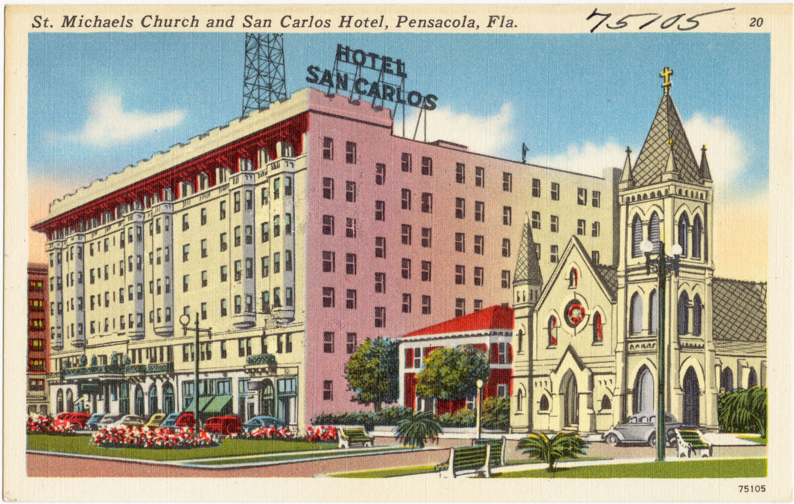 St. Michaels Church and San Carlos Hotel, Pensacola, Florida, Boston Public Library - undated