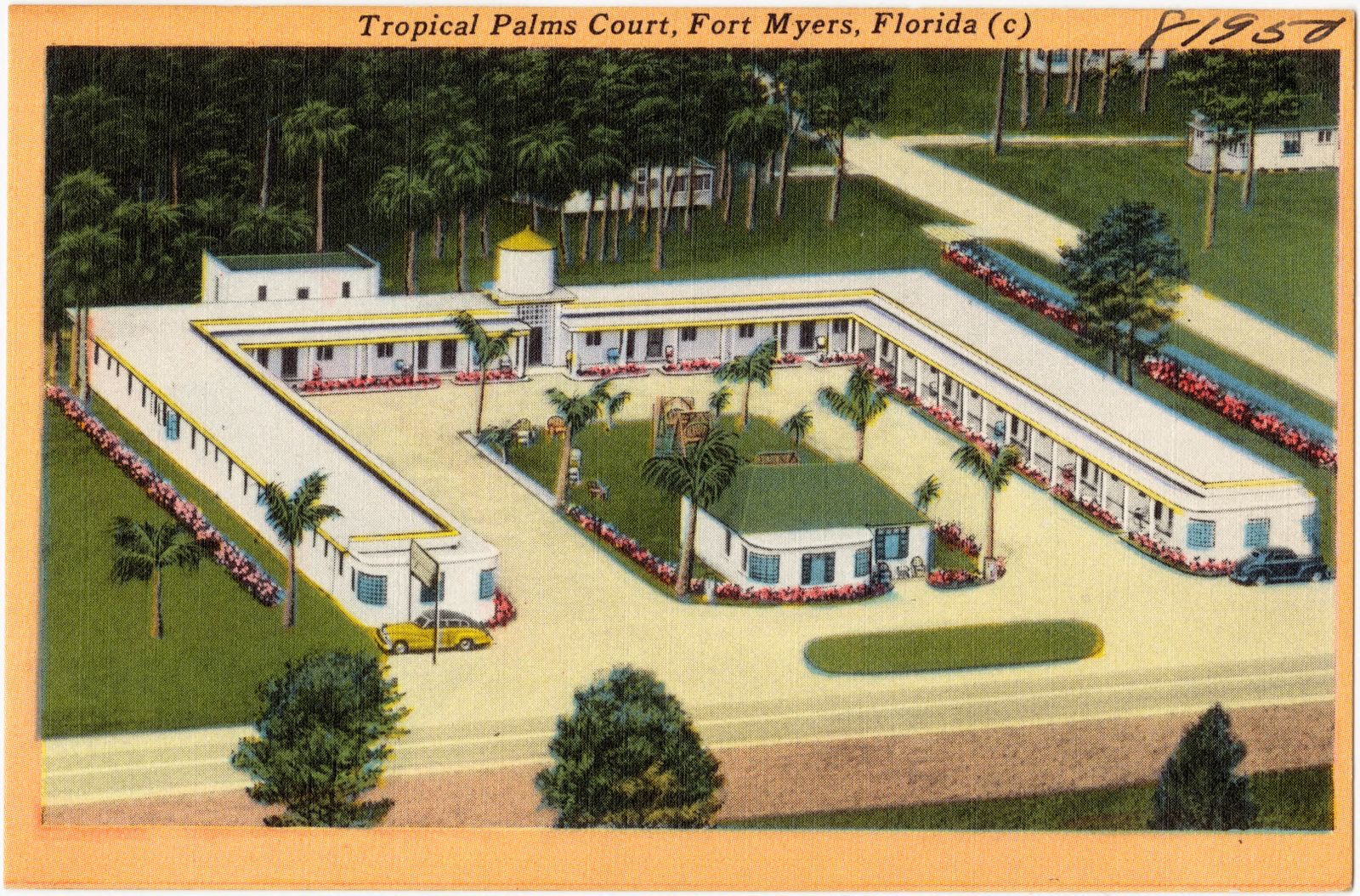 Tropical Palms Court, Fort Myers, Florida, Boston Public Library - undated