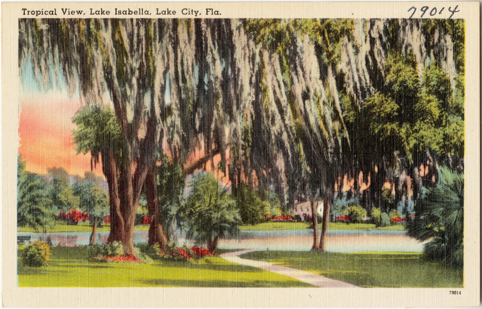 Tropical view, Lake Isabella, Lake City, Fla., Boston Public Library - undated
