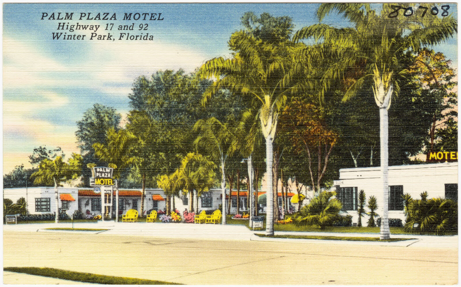 Palm Plaza Motel, Highway 7 and 92, Winter Park, Florida, Boston Public Library - undated