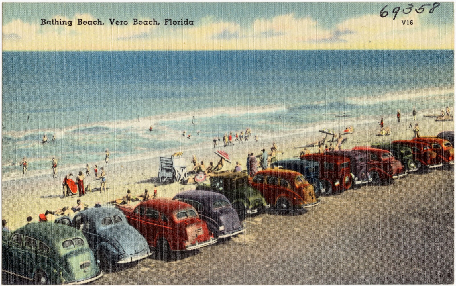 Bathing beach, Vero Beach, Florida, Boston Public Library - undated
