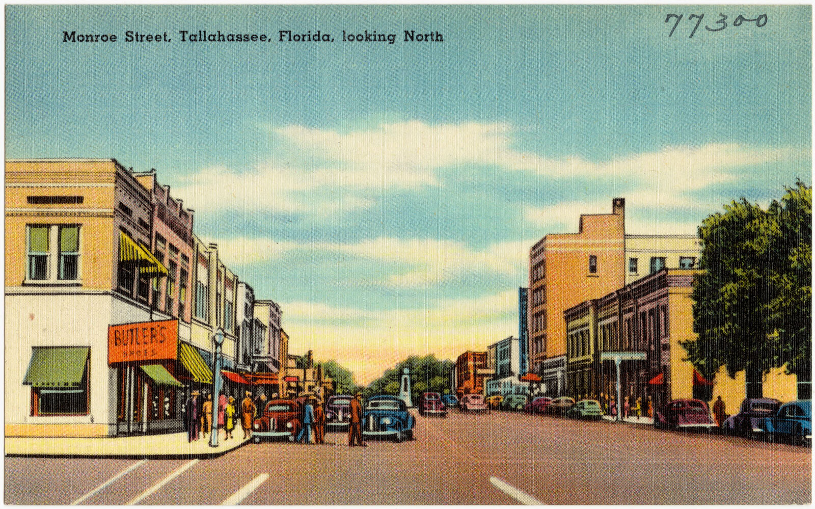 Monroe Street, Tallahassee, Florida, looking north, Boston Public Library - undated