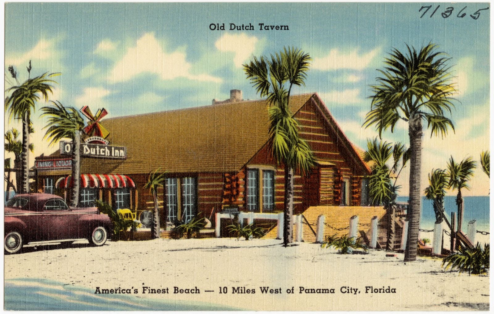 Old Dutch Tavern, America's finest bathing beach- 10 miles west of Panama City, Florida, Boston Public Library - undated
