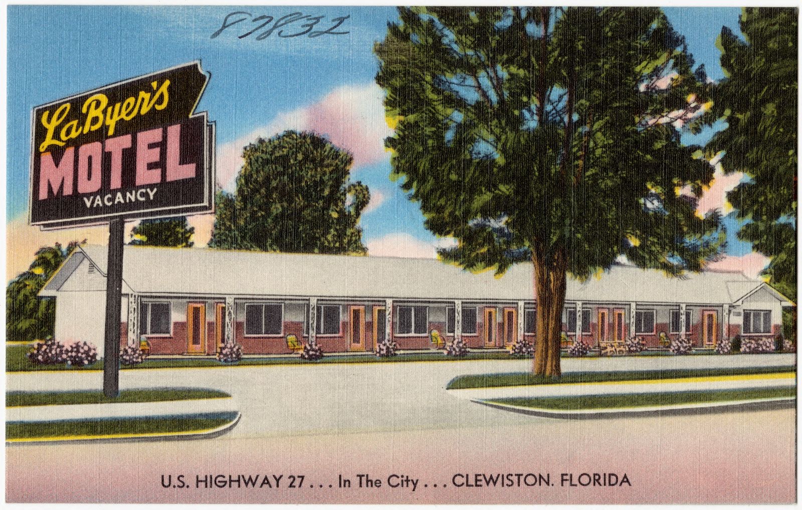 La Byer's Motel U.S. Highway 27 in the city Clewiston, Florida, Boston Public Library - undated