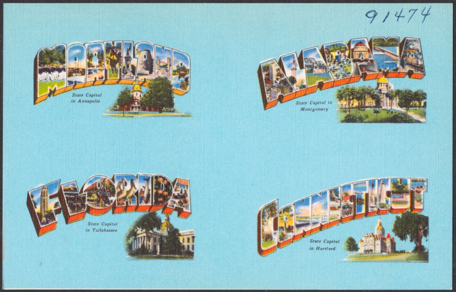 Maryland. Alabama. Florida. Connecticut, Boston Public Library - undated
