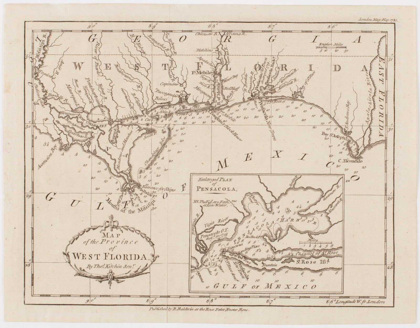 Map of the province of West Florida, American Antiquarian Society - undated