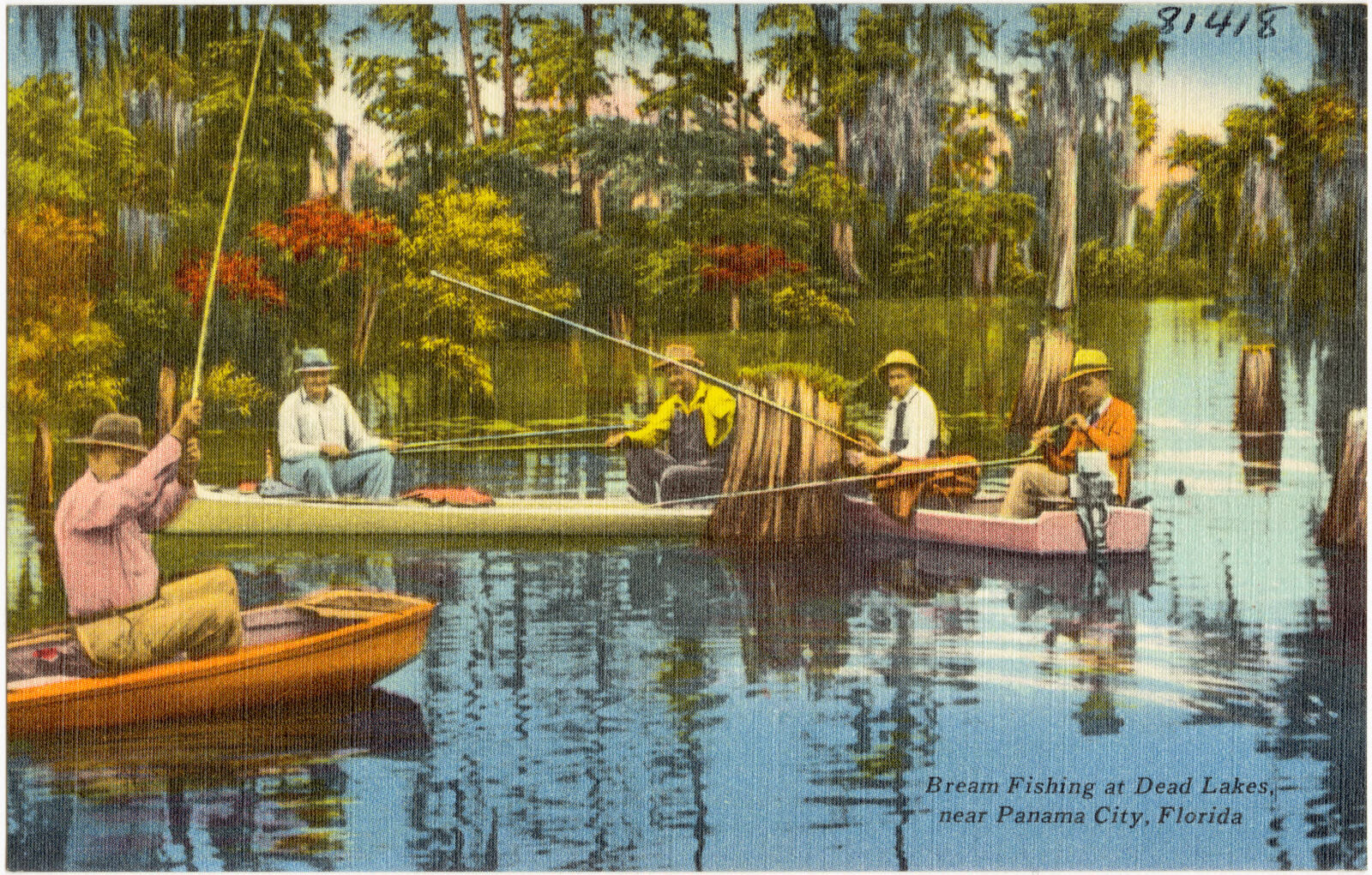 Bream fishing at Dead Lakes- near Panama City, Florida, Boston Public Library - undated
