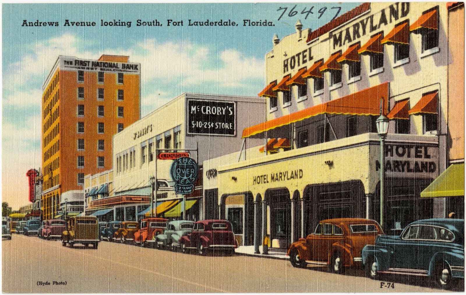 Andrews Avenue looking south, Fort Lauderdale, Florida, Boston Public Library - undated