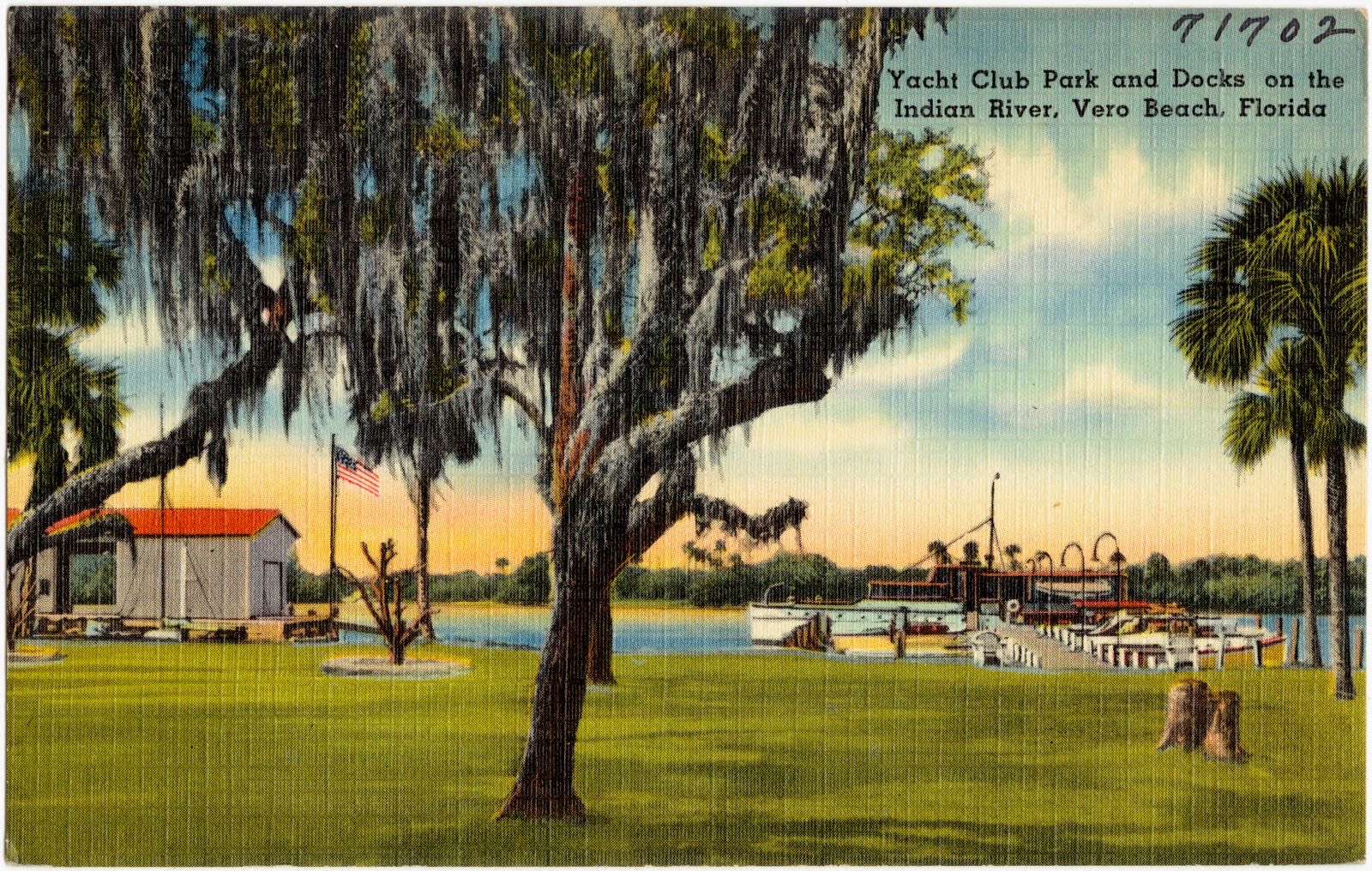 Yacht Club park and Decks on the Indian River, Vero Beach, Florida, Boston Public Library - undated