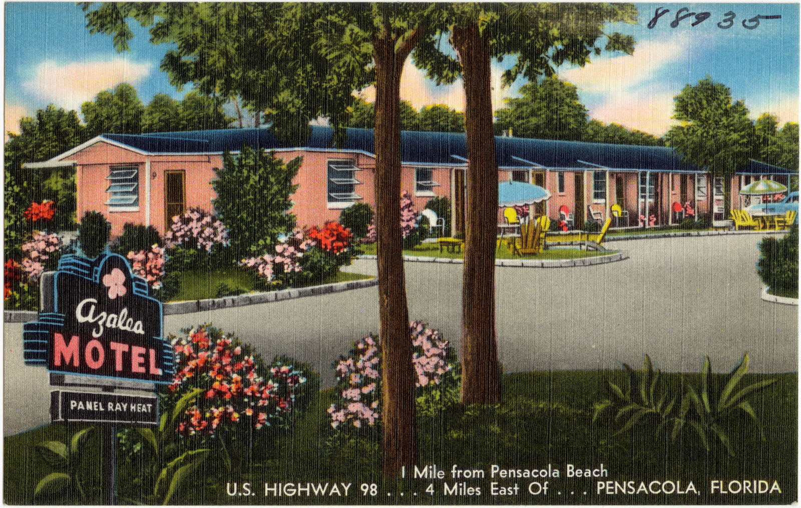 Azalea Motel, 1 mile from Pensacola Beach, U.S. Highway 98, 4 Miles east of, Pensacola, Florida, Boston Public Library - undated