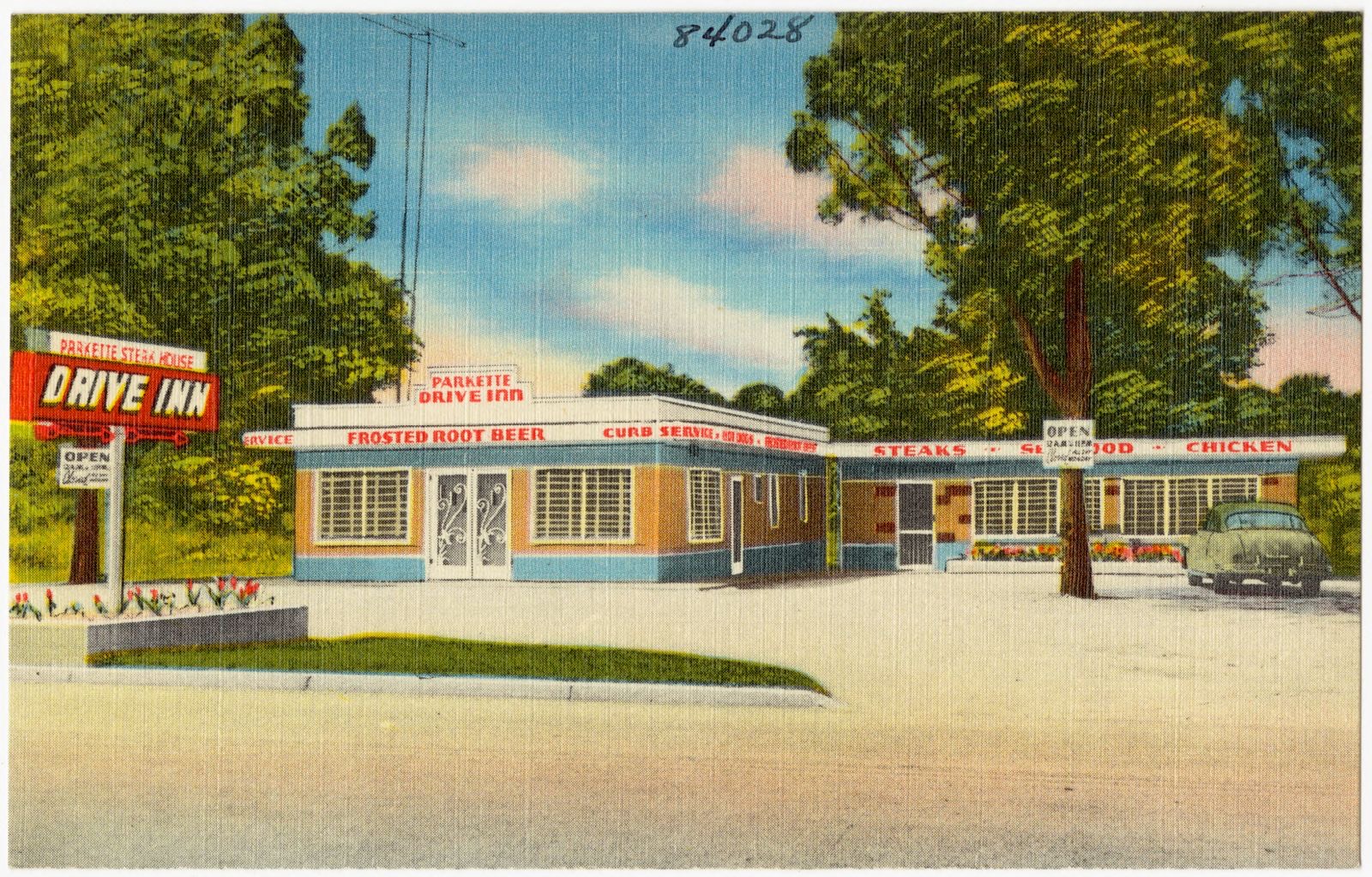 Parkett Drive-Inn Steak House, Boston Public Library - undated