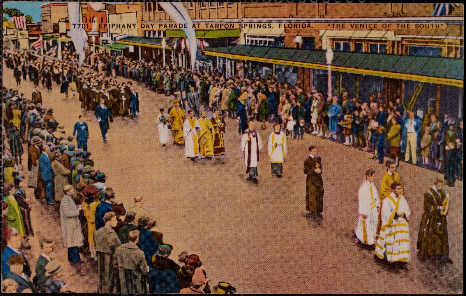 Epiphany Day Parade at Tarpon Springs, Florida. "The Venice of the South", Boston Public Library - undated