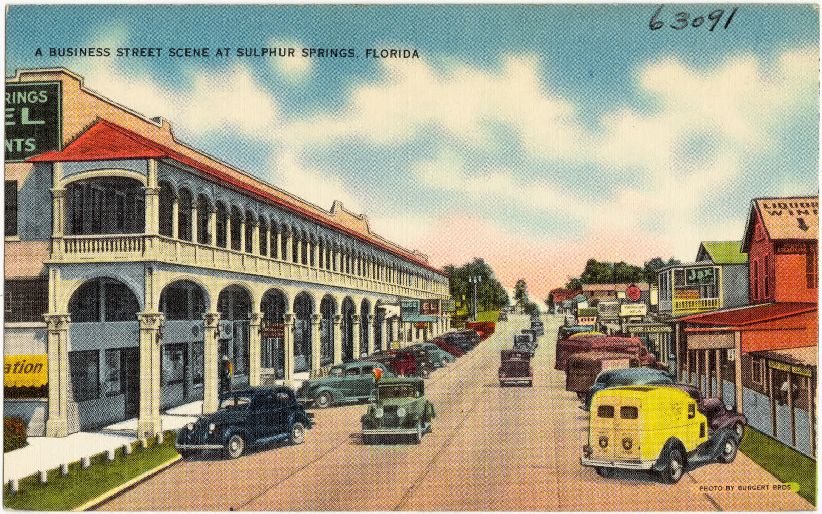 A business street scene at Sulphur Springs, Florida, Boston Public Library - undated