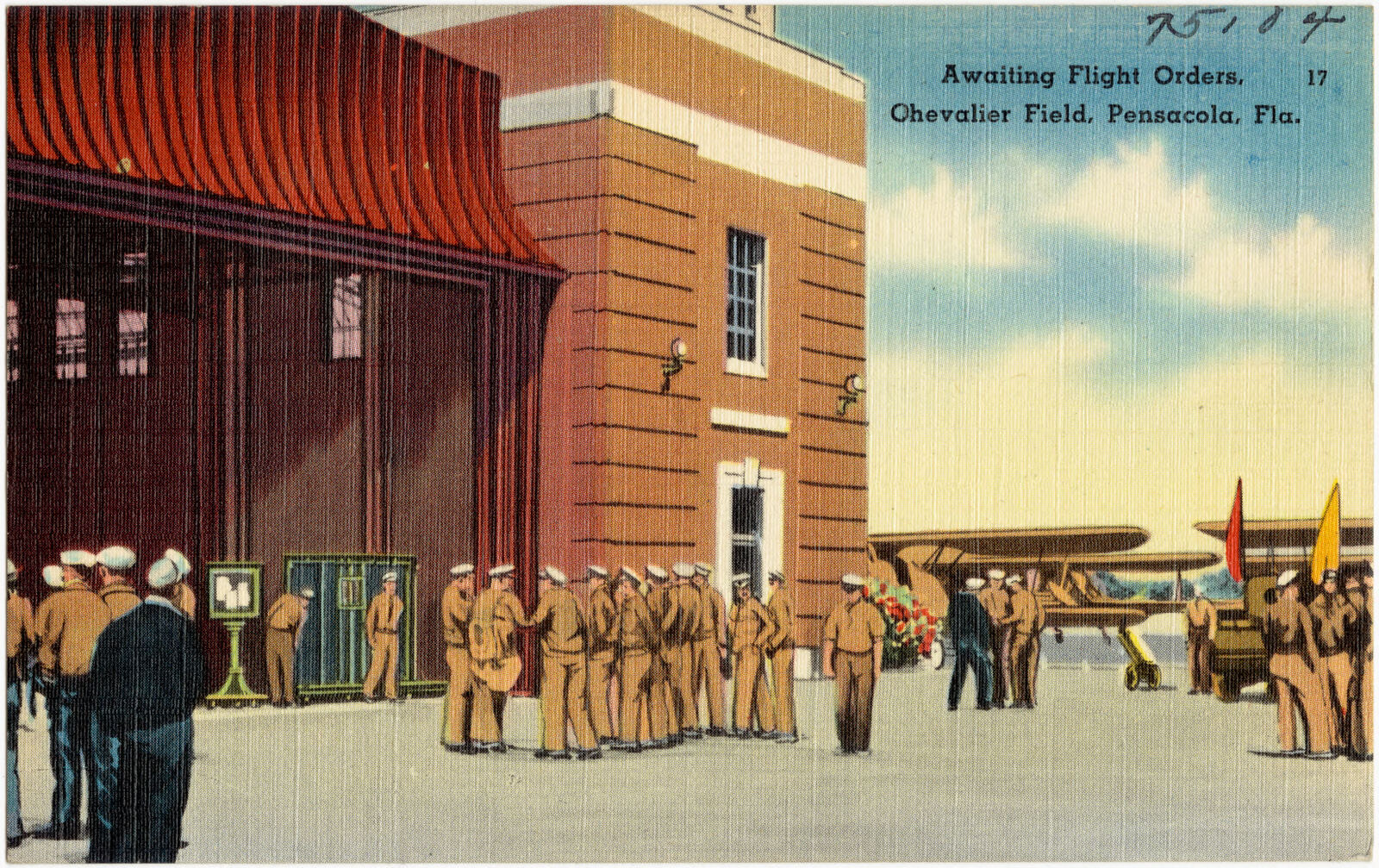 Awaiting flight orders, Chevalier Field, Pensacola, Florida, Boston Public Library - undated