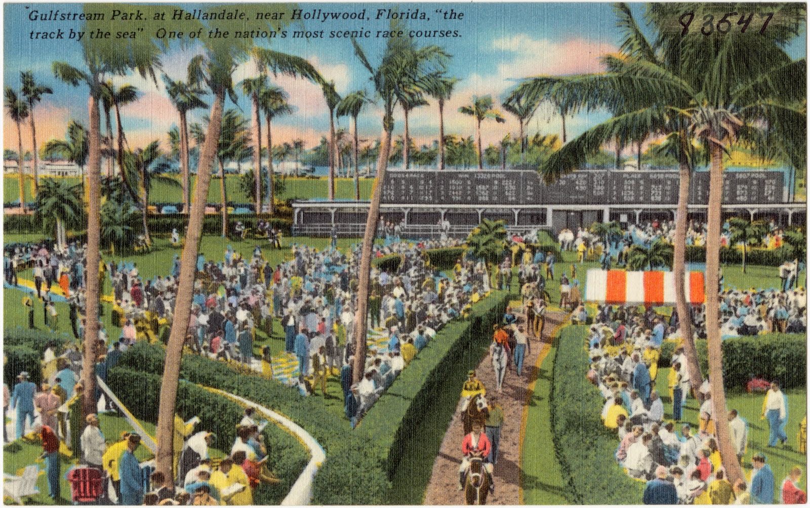 Gulfstream Park, at Hallandale, near Hollywood, Florida, "the track by the sea". One of the nation's most scenic race courses., Boston Public Library - undated