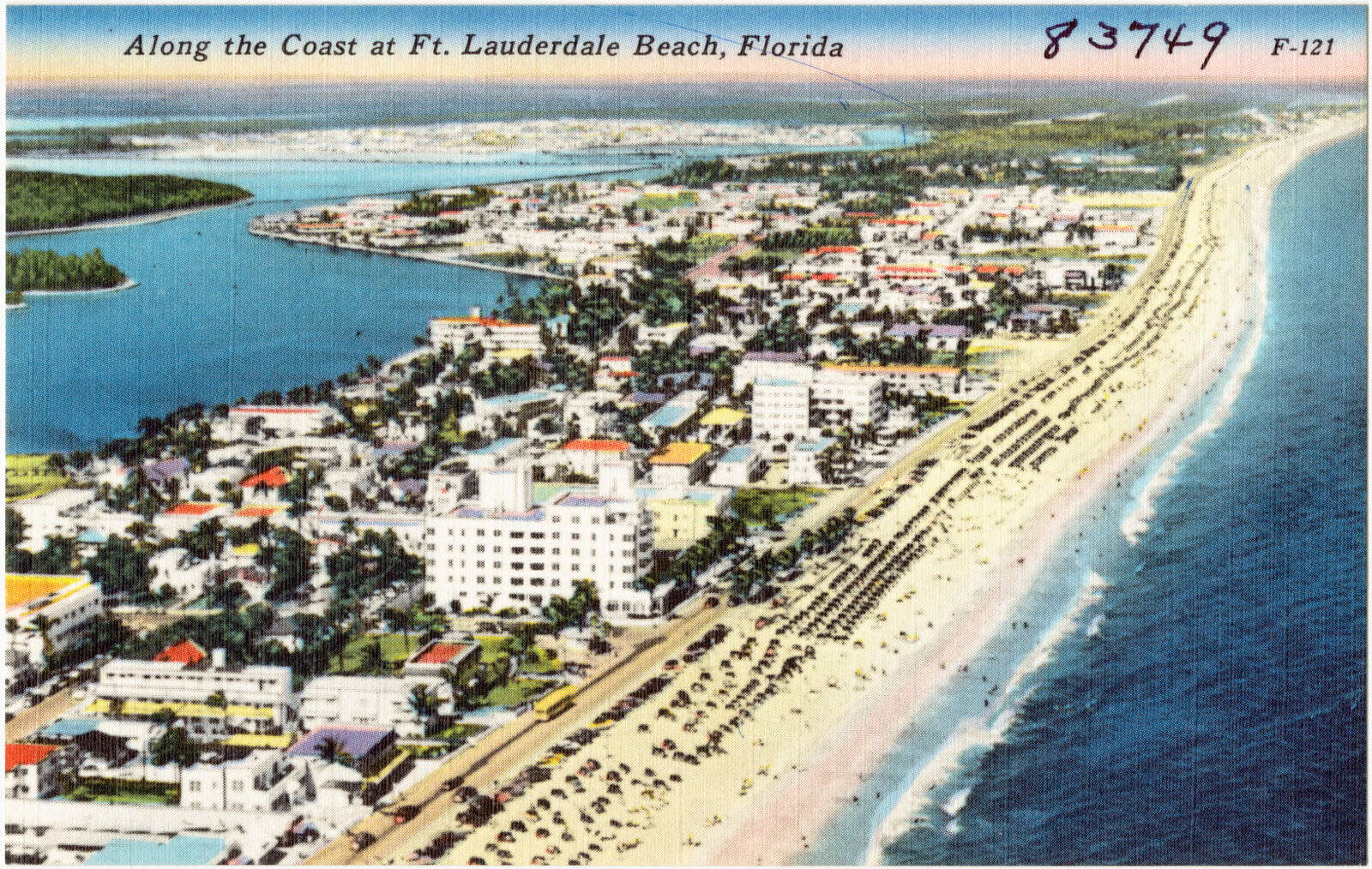 Along the coast at Ft. Lauderdale beach, Florida, Boston Public Library - undated