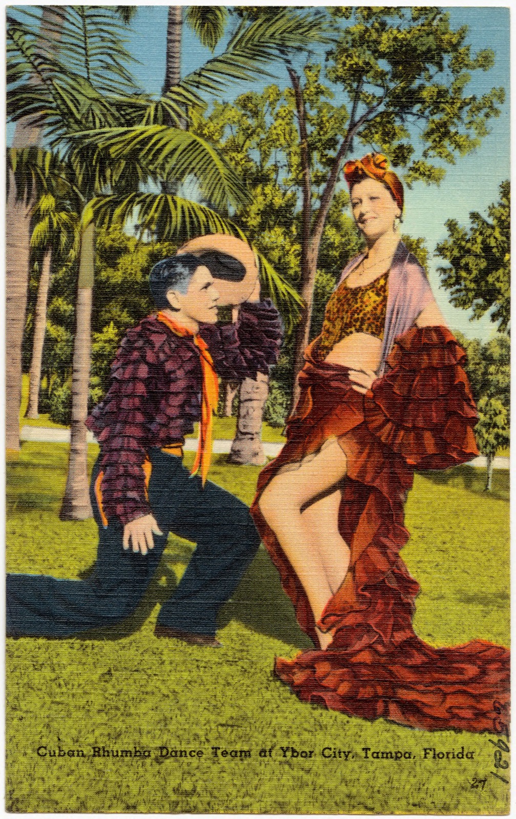 Cuban rhumba dance team at Ybor City, Tampa, Florida, Boston Public Library - undated