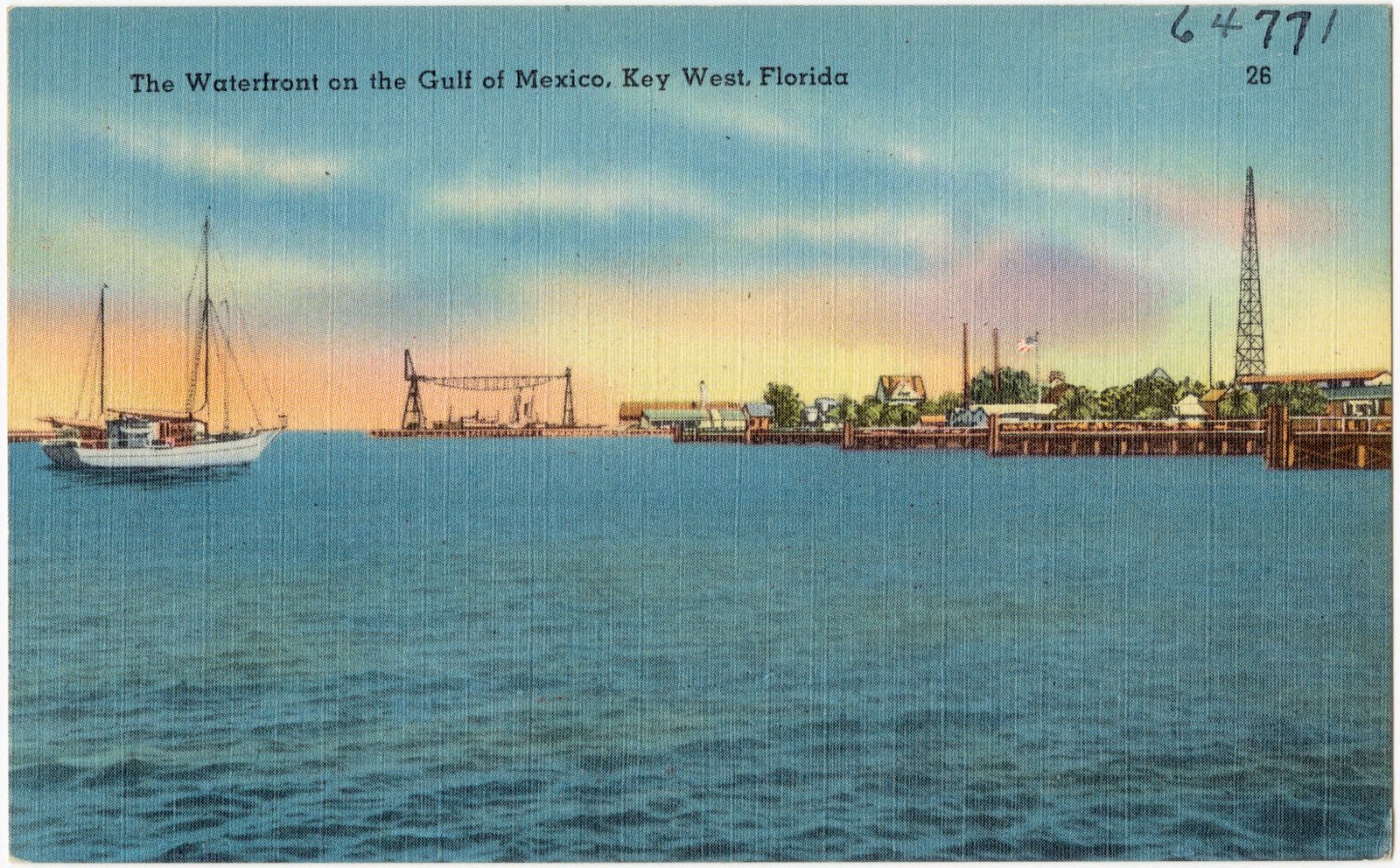 The waterfront on the Gulf of Mexico, Key West, Florida, Boston Public Library - undated