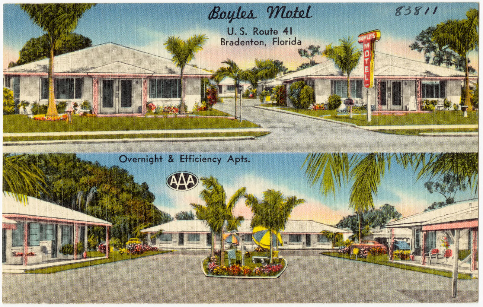 Boyles Motel, U.S. Route 41, Bradenton, Florida, Boston Public Library - undated