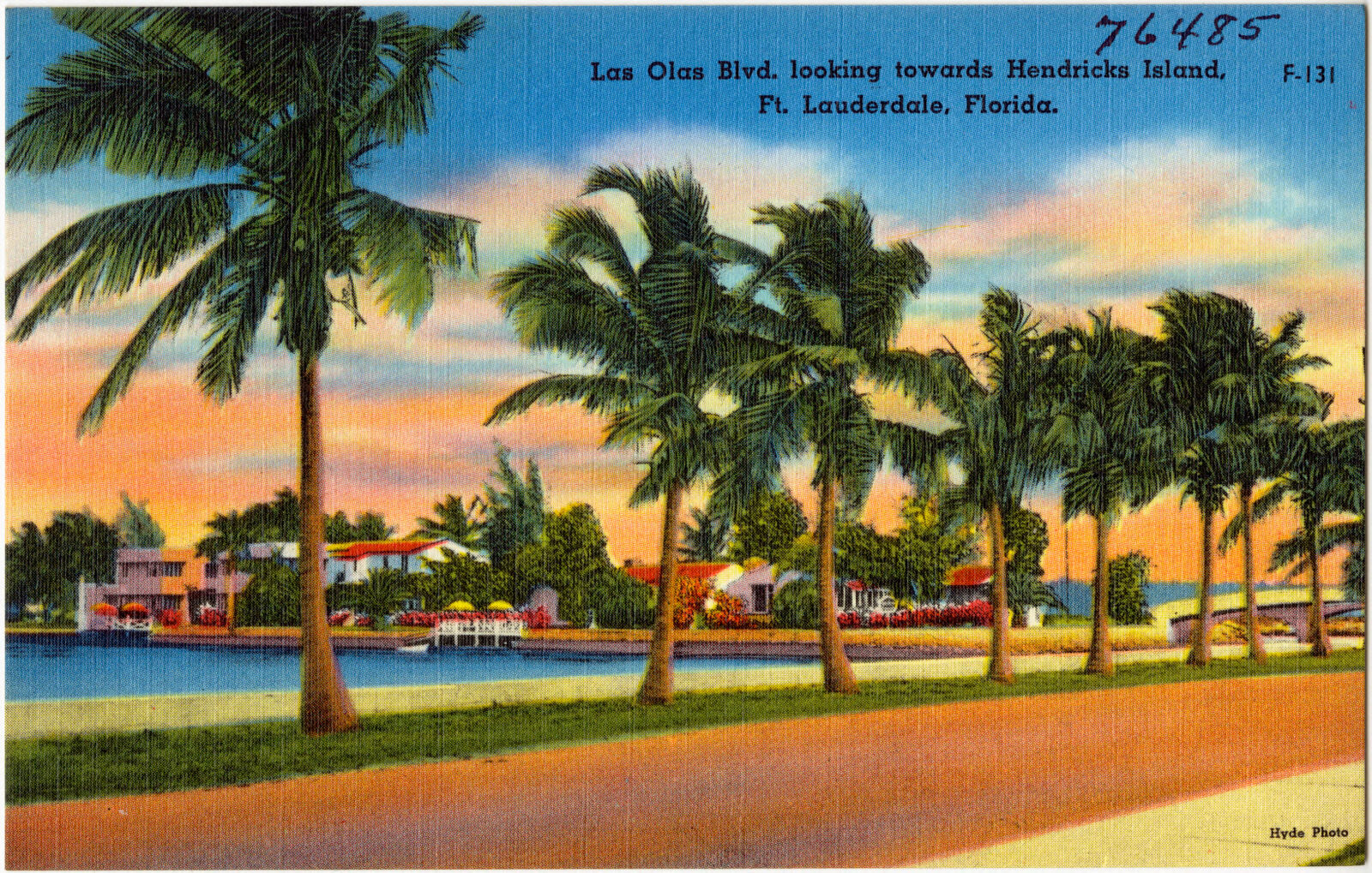 Las Olas Blvd, looking towards Hendricks Island, Ft. Lauderdale, Florida, Boston Public Library - undated