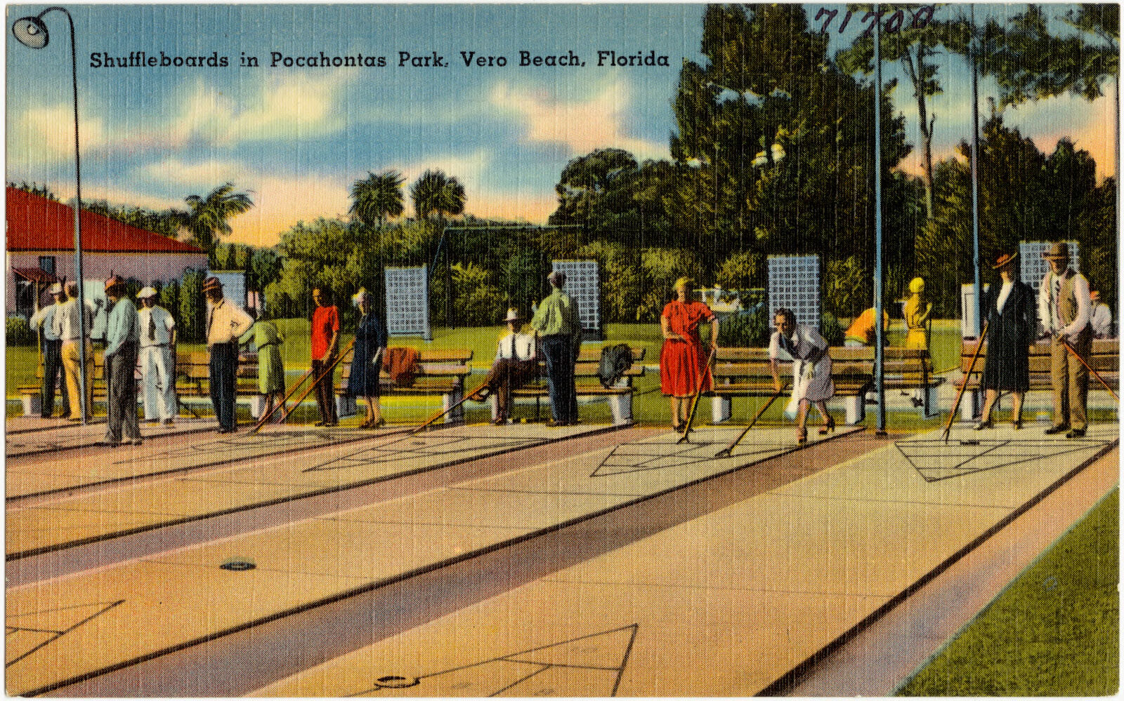 Shuffleboards in Pocahontas Park, Vero Beach, Florida, Boston Public Library - undated