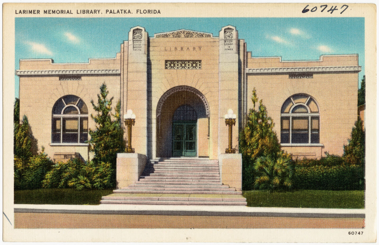 Larimer Memorial Library, Palatka, Florida, Boston Public Library - undated