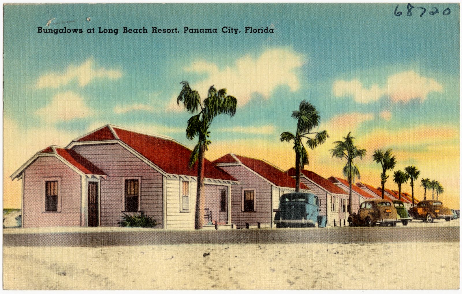 Bungalows at Long Beach Resort, Panama City, Florida, Boston Public Library - undated