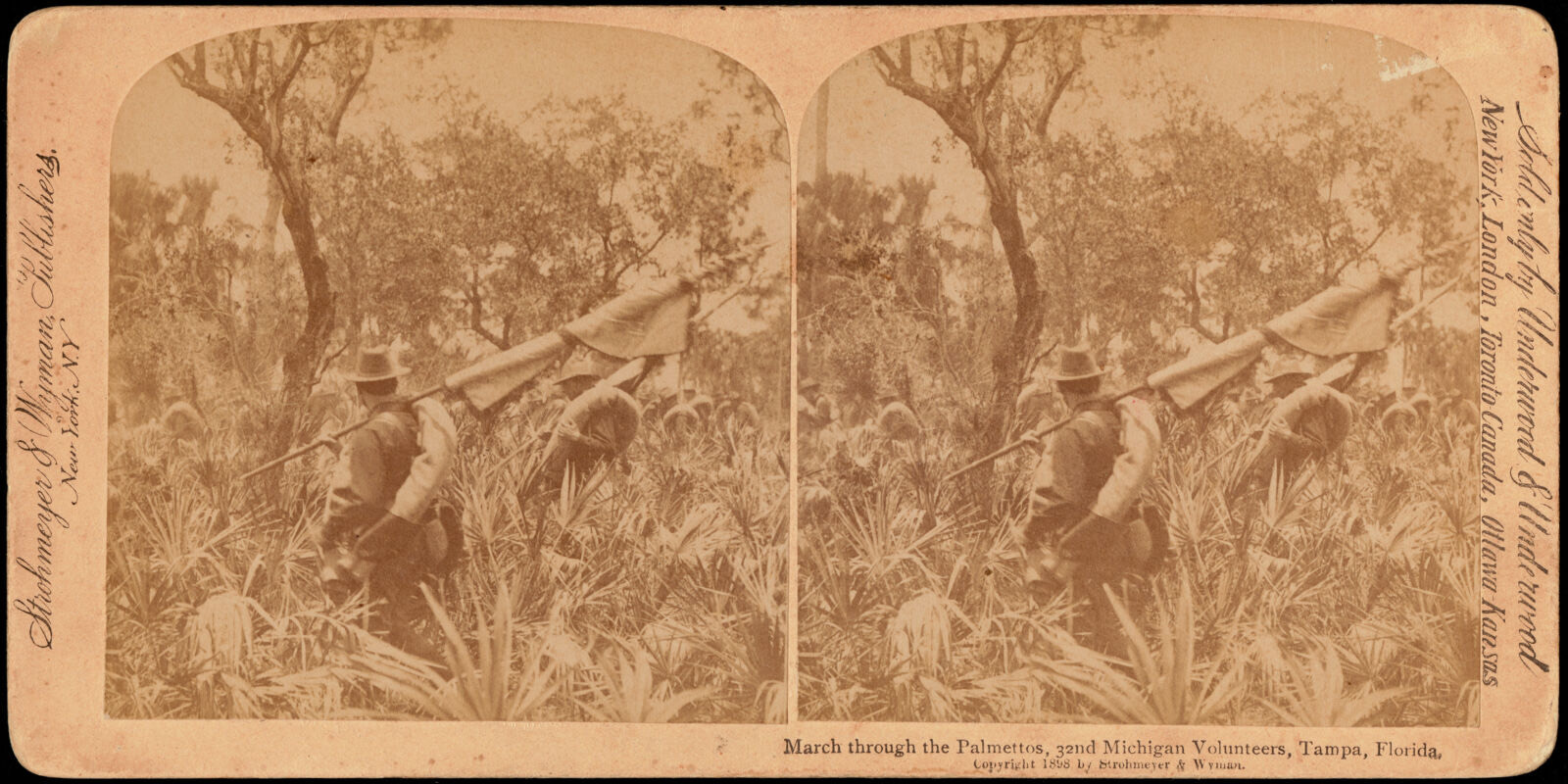 March through the palmettos, 32nd Michigan volunteers, Tampa, Florida, Boston Public Library - undated