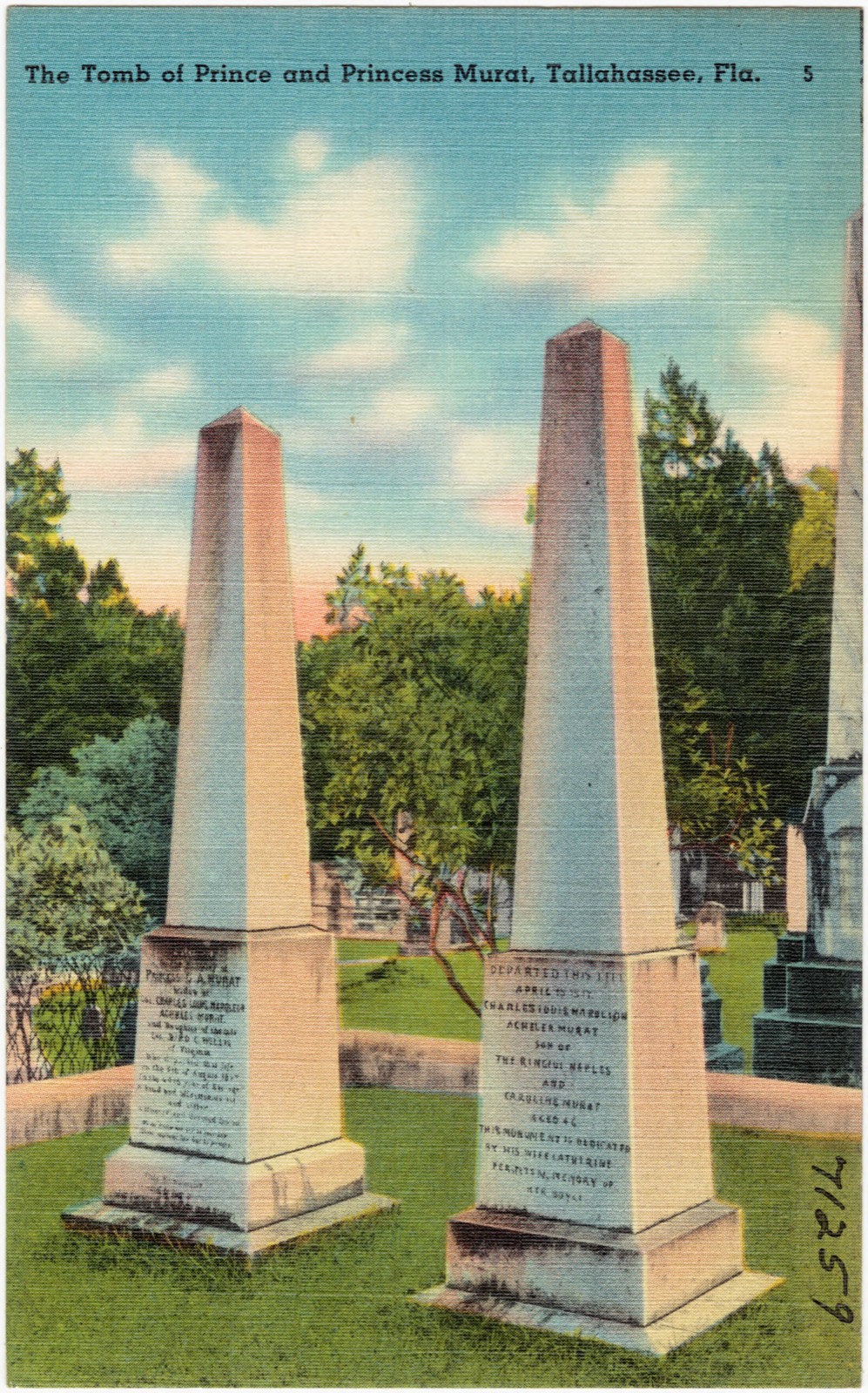 The tomb of Prince and Princess Murat, Tallahassee, Florida, Boston Public Library - undated