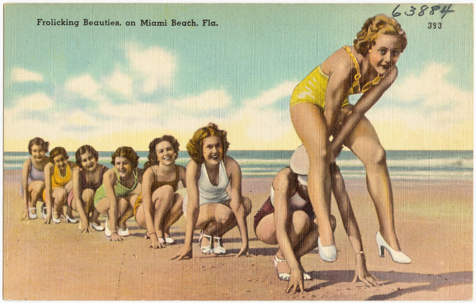 Frolicking Beauties on Miami Beach, Florida, Boston Public Library - undated